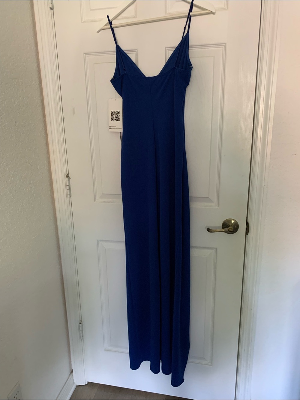 Emerald Sundae Cobalt Blue Wrap Slip Maxi Dress Size Medium NWT - Picture 4 of 8